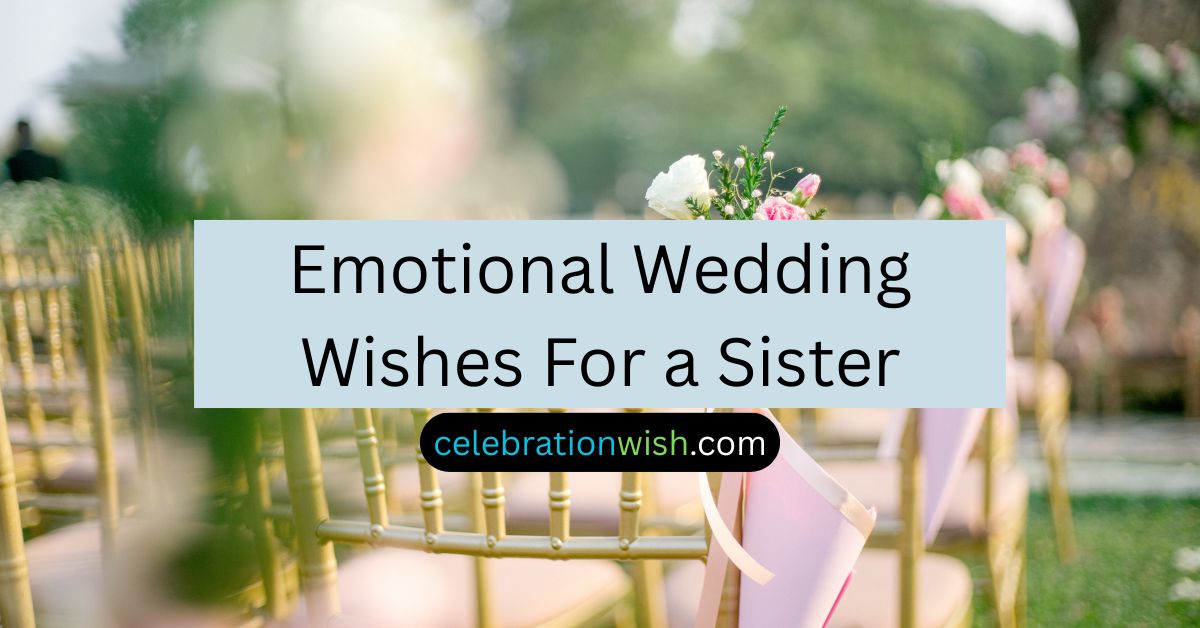 Emotional Wedding Wishes For a Sister