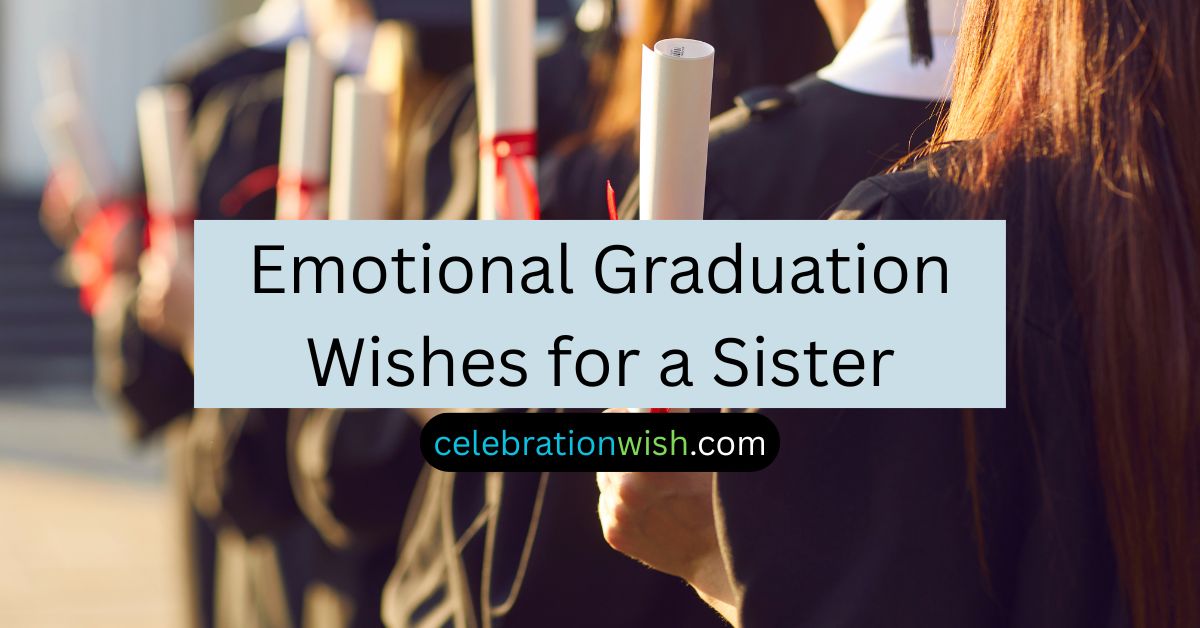 Emotional Graduation Wishes for a Sister